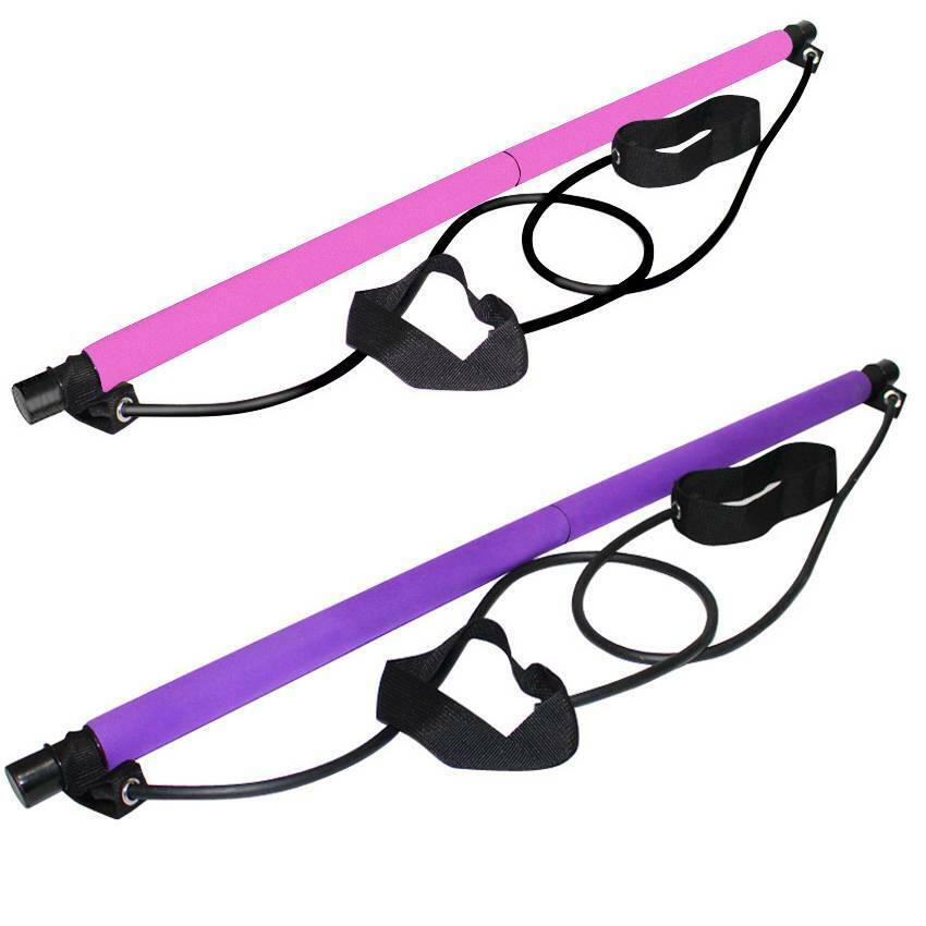 Pilates Stick Home With Foot Pedal Resistance Band
